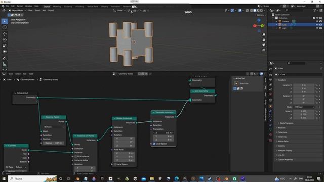 Blender 3d Tutorial - Geometry Nodes, How to Translate, Rotate and make Orbit Movement смотреть онлайн