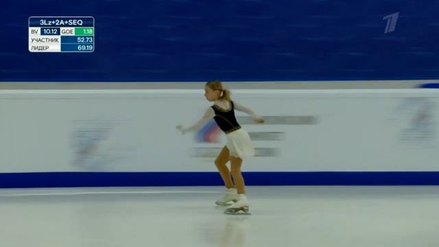 Лидия Плескачева. Произвольная программа. Девушки. Первенство России среди юниоров 2023 смотреть онлайн