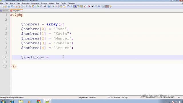 Conceptos básicos sobre los Arrays PHP смотреть онлайн
