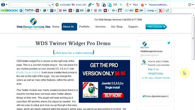 WDS Twitter Widget Pro Video Tutorial смотреть онлайн