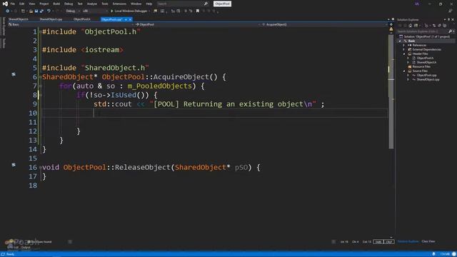 Object Pool Design Pattern смотреть онлайн