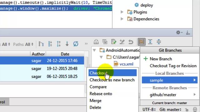 How to switch to branch in intellij IDEA смотреть онлайн