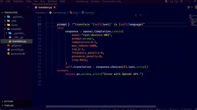 Pynecone-io tutorial | Create a language translator using Pynecone, Python, OpenAI and GPT-3 смотреть онлайн
