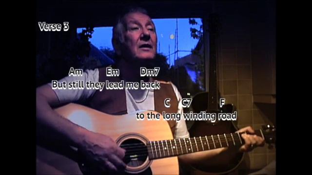The Long And Winding Road (The Beatles cover) GUITAR LESSON play-along with chords and lyrics смотреть онлайн
