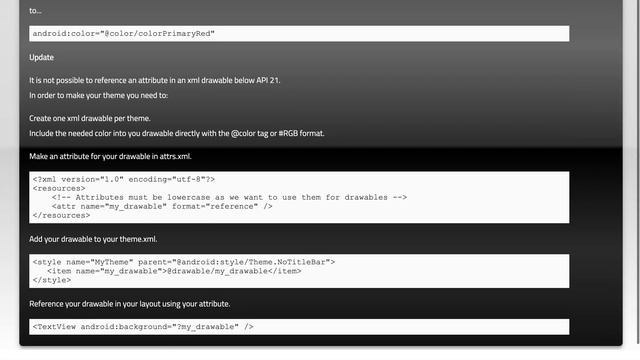 Unable to add attribute primary color in android drawable xml смотреть онлайн