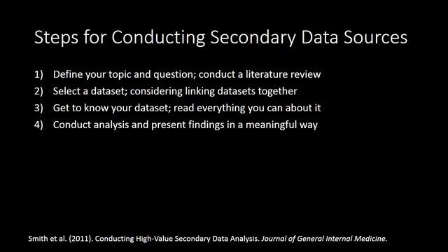 Secondary Data Analysis and Big Data смотреть онлайн