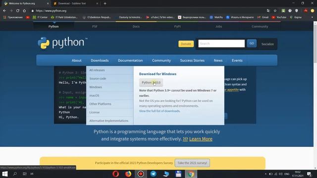 Python dasturlash tilini kompyuterga o'rnatish ! смотреть онлайн