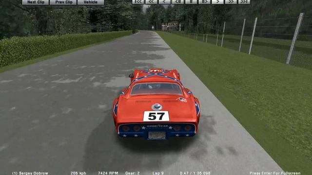 HGT & TC v.1.9 Monza 70. Chevrolrt Corvette vs Ford GT40 MK2b.avi смотреть онлайн