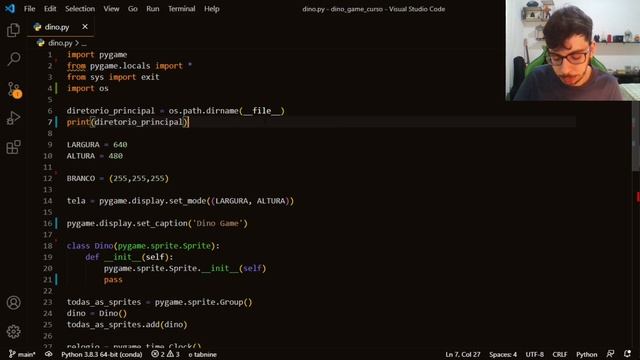 Como fazer jogos em Python! Curso Pygame #14 - Dino Game parte 1 | Spritesheets смотреть онлайн