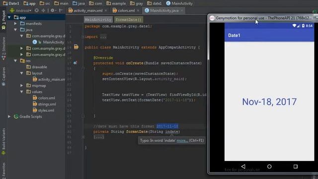 SimpleDateFormat 1 - formatting a date смотреть онлайн