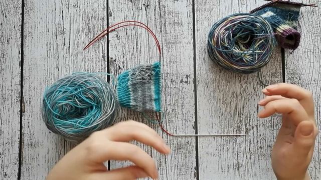 Носочная стоковая пряжа. Начинаю 9 пар носков. смотреть онлайн