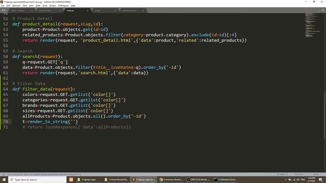 Filter data with jquery ajax in ecommerce-2 | Django eCommerce Website | | Django Tutorials смотреть онлайн