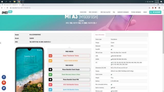 How to Check MiCloud Status in XIAOMI Mi A3 – XIAOMI Free IMEI Checker смотреть онлайн