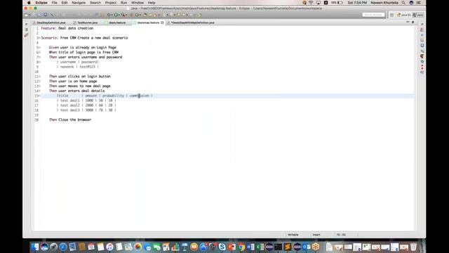 Cucumber DataDriven with Maps in Selenium - Part 5 смотреть онлайн