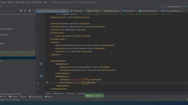Spring Boot 2 Essentials 04 - @Component, @Autowired, @SpringBootApplication смотреть онлайн