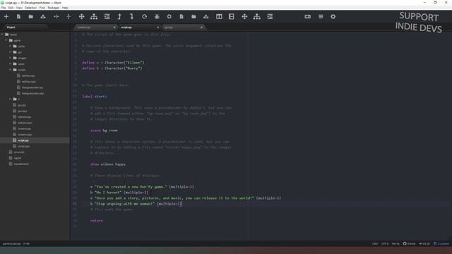 Ren'Py: How to create Multiple dialogue boxes смотреть онлайн