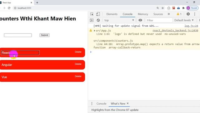 Part 8 React.js crud (Update and Edit Counter ItemsComponents) Myanmar смотреть онлайн