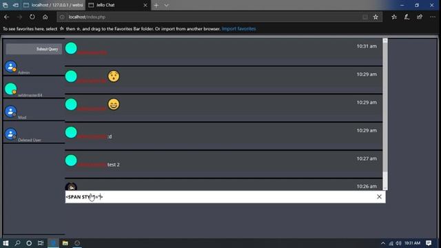 PHP + MySQL Chat Room смотреть онлайн