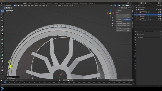 Tutorial: Make A Tire & Rim In Blender 3.5 смотреть онлайн