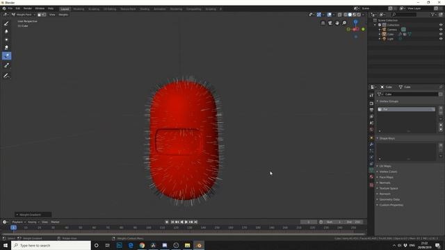 Blender 2.8 Tutorial : Use a weightmap to control fur and particles смотреть онлайн