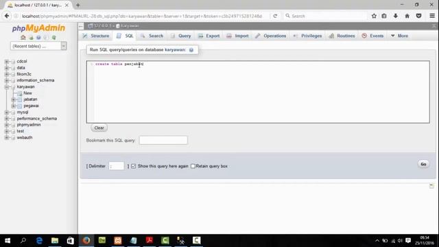 UNIVERSITAS DARWAN ALI (UNDA) query mySQL Data Status Pegawai смотреть онлайн