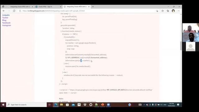 Integrate Oracle APEX with Google Map | Hosted by Varghese Mathew смотреть онлайн