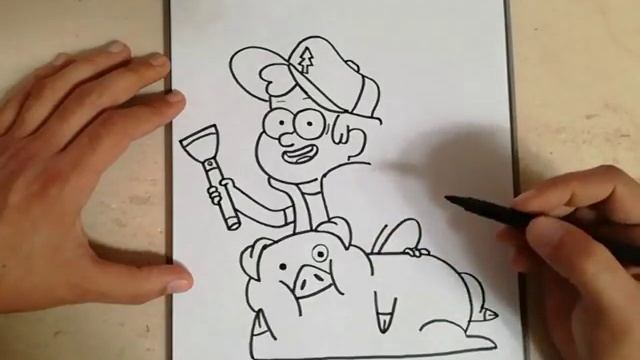 COMO DIBUJAR A DIPPER MABEL Y PATO - GRAVITY FALLS / how to draw dipper mabel and pato смотреть онлайн