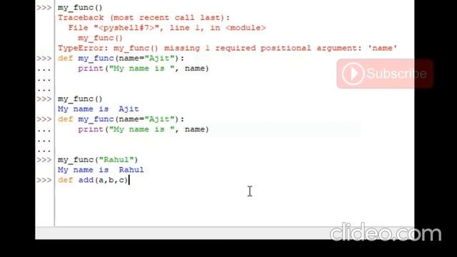 Python Default parameter value in function for beginners in Hindi смотреть онлайн
