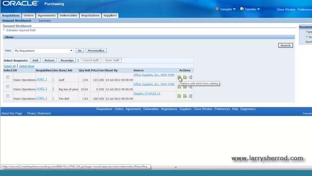 PO Buyers Work Center (requisitions), Oracle Applications Training смотреть онлайн