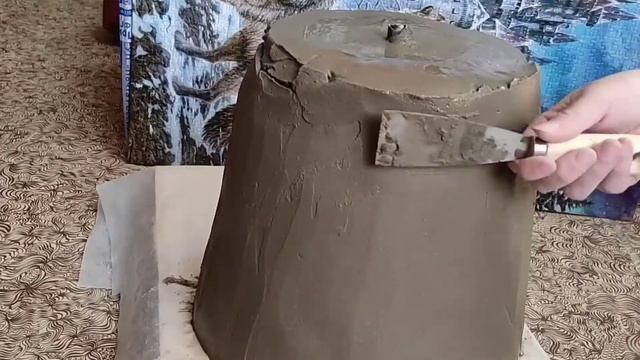 Вазон из цемента и старой пряжи своими руками/in ozon cement do it yourself #изцемента #своимирукам смотреть онлайн