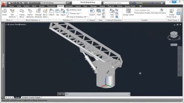 AutoCAD - Importación de archivos de Autodesk Inventor смотреть онлайн