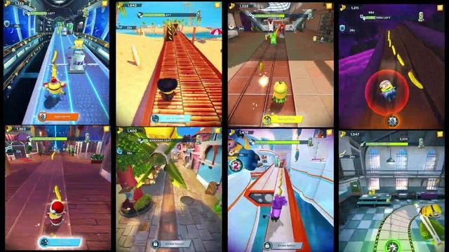 Minion Rush Bee-Do VS Santa VS Cowboy VS Engineer Bob Vs Stereo VS Jungle VS Egyptian VS Prisoner смотреть онлайн