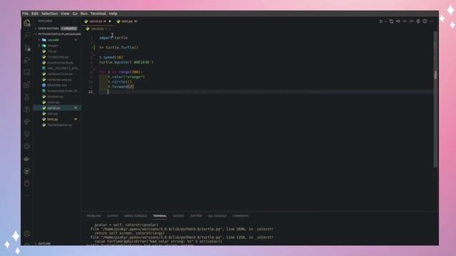 Python Turtle ? - Spiral animation using Python code. смотреть онлайн
