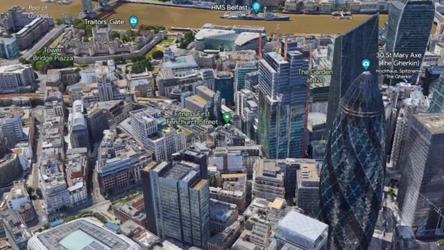 Башня Мэри-Экс, 30: 40-этажный небоскрёб в Лондоне. (англ. 30 St Mary Axe) смотреть онлайн