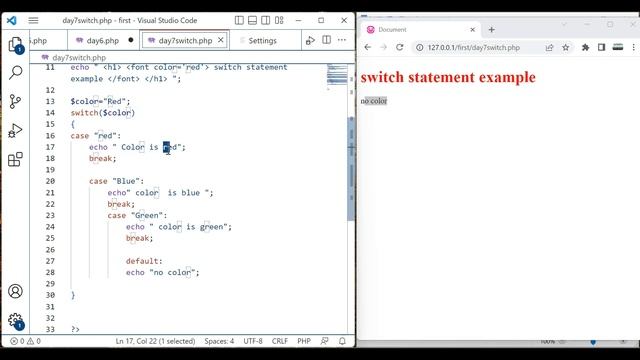 Web Development Tutorial - Lecture-27 | PHP Switch Statement | PHP смотреть онлайн