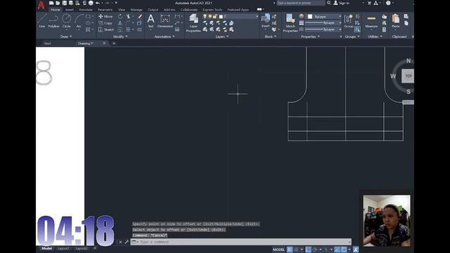 #3 Simple AutoCAD practice - plain figure | dimensions | circles смотреть онлайн