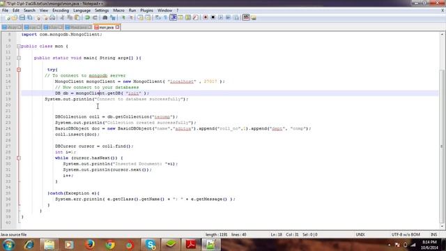 Java and Mongo db connectivity смотреть онлайн