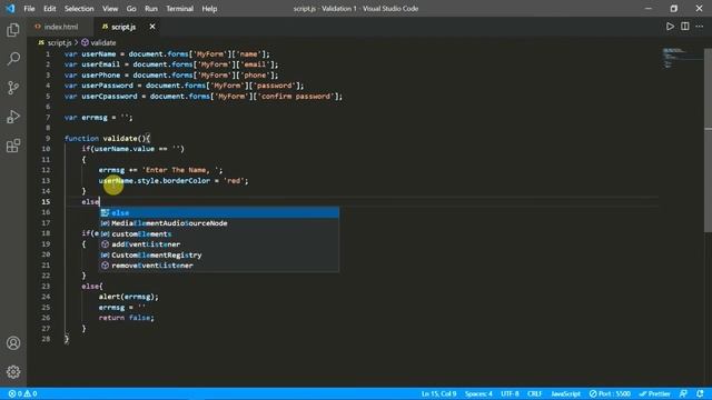 FORM VALIDATION | JAVASCRIPT смотреть онлайн