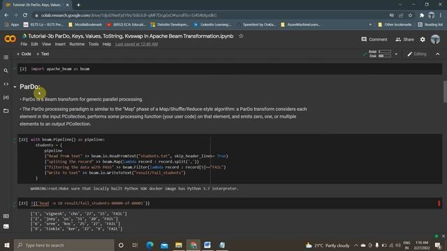 Tutorial 3b – ParDo, Keys, Kvswap, Values, ToString Transform in Apache Beam смотреть онлайн