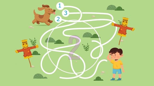 Давайте учить цифры |Развивает логику | Детские игры лабиринт 4 | Собачий Всезнайка