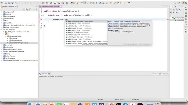 Hello World Program in Java - 01 | Java Programming Examples смотреть онлайн