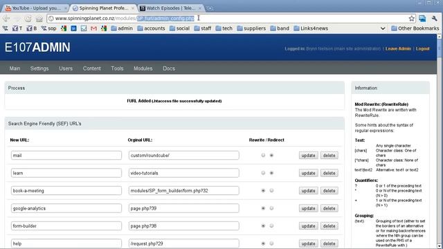 Friendly URL (FURL) Module Tutorial смотреть онлайн