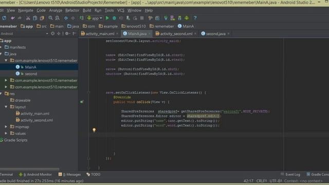 Shared Preference in Android Studio смотреть онлайн