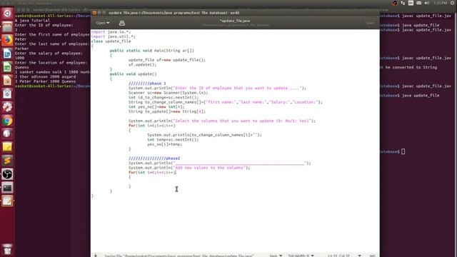 Java Tutorial : Text File As Database Table | Episode 3 | Update Data From Table смотреть онлайн