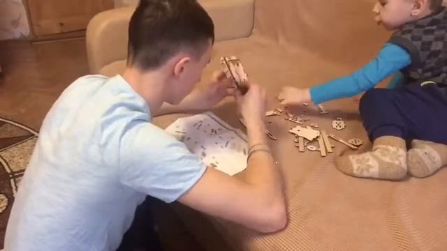 Собрал Т34 из дерева . Деревянное Лего .