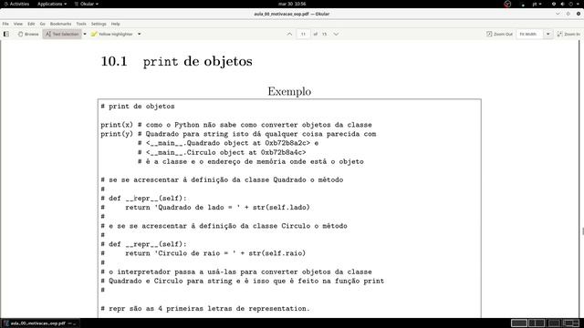 aula 00 motivacao oop parte 29 10 1 print de objetos repr смотреть онлайн