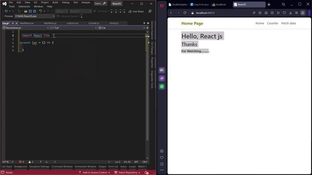 Create ASP Net Core With React JS on visual studio 2022 , to Visual Studio code смотреть онлайн