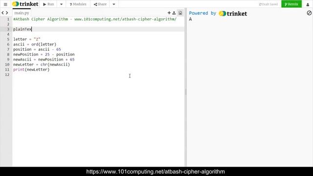 Atbash Cipher in Python смотреть онлайн
