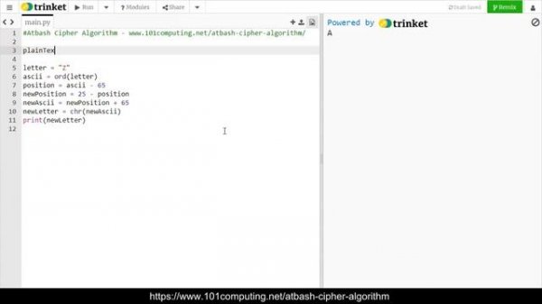 Atbash Cipher in Python