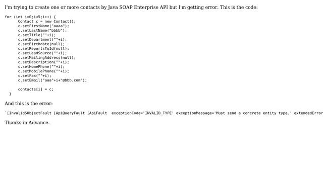 Salesforce: Create Contacts by Java SOAP API смотреть онлайн